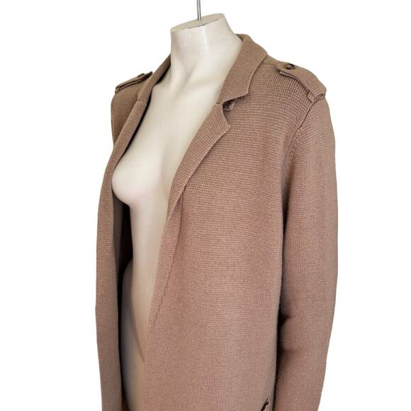 NWT TALBOTS Wool Blend Notch Collar Cardigan in English Toffee SZ L - Picture 5 of 12